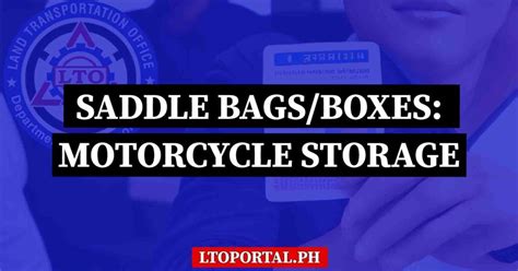 Saddle Bags/Boxes: Storage Compartment Attached at the Side .